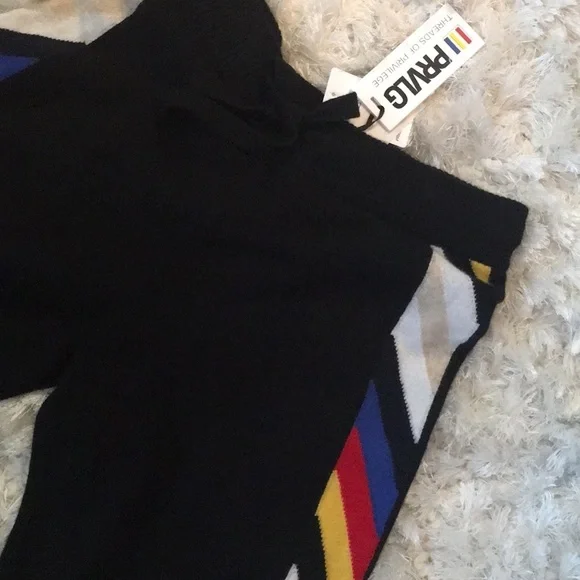 Black Women's Joggers with Colorful Stripes